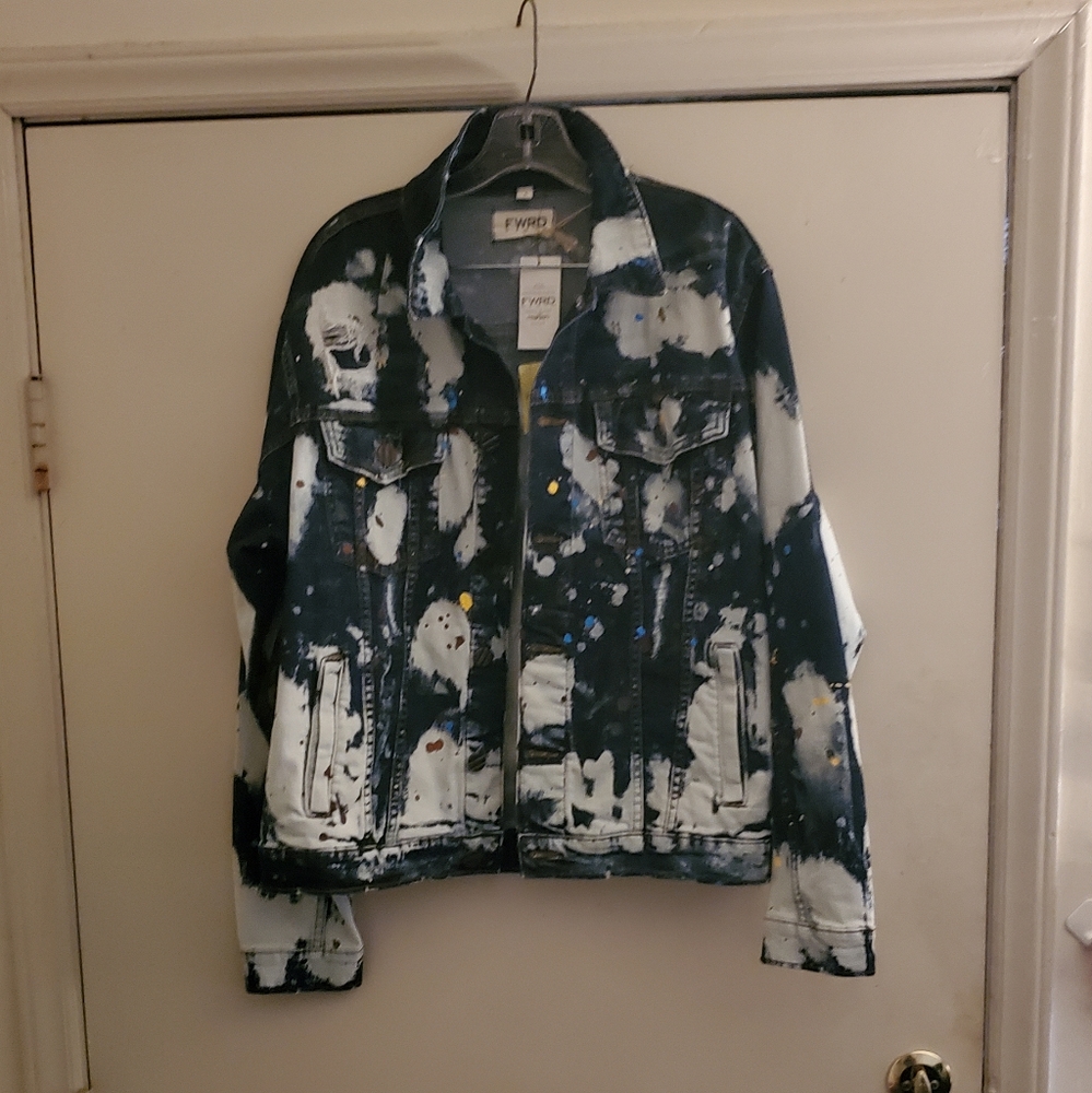 Denim painted jacket